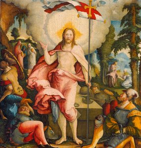 Saksa: Die Auferstehung Christi und Noli me tangere Kristuksen ylösnousemus ja Noli me tangere. tekijältä Master of Messkirch