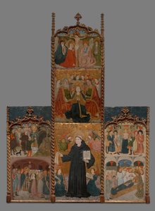 Pyhien Athanasiuksen, Blaisen ja Agathan retable, 144045. tekijältä Master of Riglos
