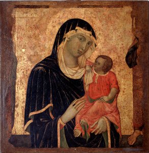 Neitsyt lapsen kanssa (maalaus, noin 1350) tekijältä Master of Santa Maria di Castello