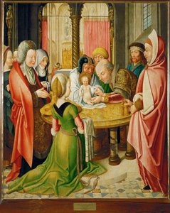 Ympärileikkaus, yksi kahdesta alttarin paneelista ... tekijältä Master of St. Severin