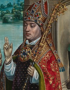 Yksityiskohta viljan ihmeestä, Pyhän Nikolauksen alttaritaulusta, n. 1486-1493 (öljy paneelissa)