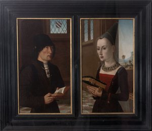 Pankkiiri Pierantonio Baroncellin ja hänen vaimonsa Maria Boncianin muotokuvia, 1489