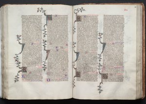 Gothan messali: Fol. 100r, Teksti, c. 1375. tekijältä Master of the Boqueteaux