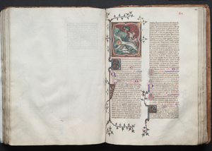 Gothan messali: Fol. 103r, Pyhä Andreas sidottu ristiin, n. 1375.