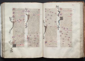 Gothan messali: Fol. 106r, teksti, c. 1375. tekijältä Master of the Boqueteaux