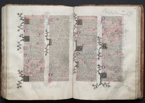 Gothan messali: Fol. 115v, teksti, c. 1375. tekijältä Master of the Boqueteaux