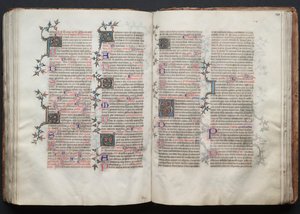 Gothan messali: Fol. 121r, teksti, c. 1375. tekijältä Master of the Boqueteaux
