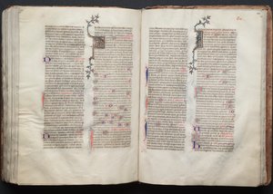 Gothan messali: Fol. 134v, teksti, c. 1375. tekijältä Master of the Boqueteaux