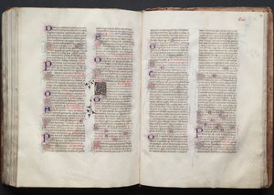 Gothan messali: Fol. 139v, teksti, c. 1375. tekijältä Master of the Boqueteaux