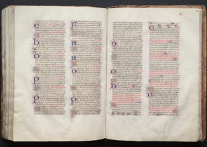 Gothan messali: Fol. 141v, teksti, c. 1375. tekijältä Master of the Boqueteaux