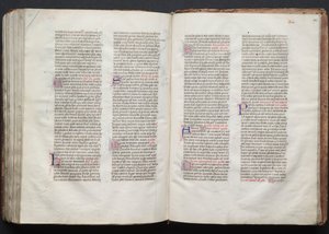 Gothan messali: Fol. 146r, teksti, c. 1375. tekijältä Master of the Boqueteaux