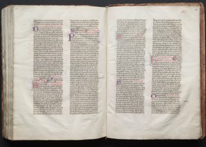 Gothan messali: Fol. 153r, teksti, c. 1375. tekijältä Master of the Boqueteaux