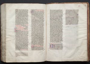 Gothan messali: Fol. 157r, teksti, c. 1375. tekijältä Master of the Boqueteaux