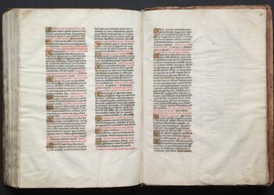 Gothan messali: Fol. 158r, Teksti, c. 1375. tekijältä Master of the Boqueteaux