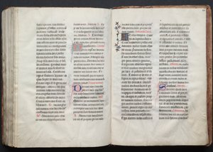 Gothan messali: Fol. 159v, teksti, c. 1375. tekijältä Master of the Boqueteaux