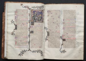 Gothan messali: Fol. 18r, Teksti, c. 1375. tekijältä Master of the Boqueteaux