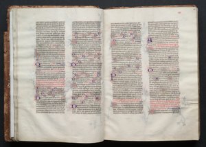 Gothan messali: Fol. 23v, teksti, c. 1375. tekijältä Master of the Boqueteaux