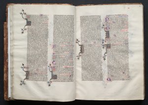 Gothan messali: Fol. 25v, teksti, c. 1375. tekijältä Master of the Boqueteaux