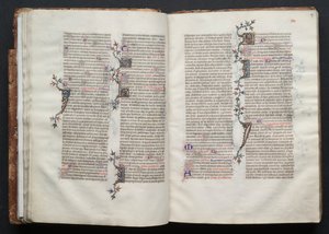 Gothan messali: Fol. 26v, teksti, c. 1375. tekijältä Master of the Boqueteaux