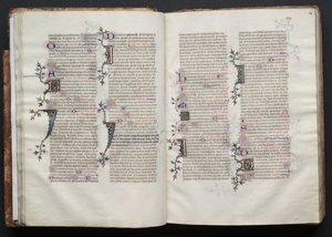 Gothan messali: Fol. 28r, Teksti, c. 1375. tekijältä Master of the Boqueteaux