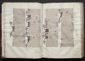 Gothan messali: Fol. 30v, teksti, c. 1375. tekijältä Master of the Boqueteaux