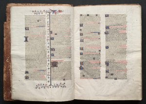 Gothan messali: Fol. 3r, teksti , c. 1375. tekijältä Master of the Boqueteaux