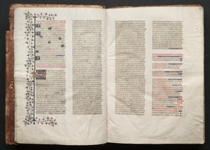 Gothan messali: Fol. 3v, teksti , c. 1375. tekijältä Master of the Boqueteaux