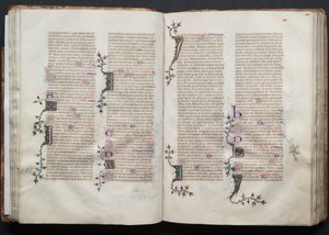Gothan messali: Fol. 40v, teksti, c. 1375. tekijältä Master of the Boqueteaux