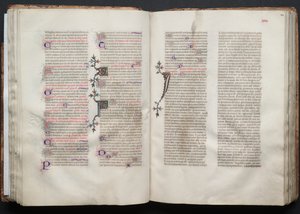 Gothan messali: Fol. 43v, teksti, c. 1375. tekijältä Master of the Boqueteaux