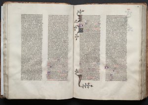 Gothan messali: Fol. 47v, teksti, c. 1375. tekijältä Master of the Boqueteaux
