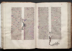 Gothan messali: Fol. 53v, teksti, c. 1375. tekijältä Master of the Boqueteaux