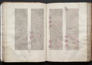 Gothan messali: Fol. 54v, teksti, c. 1375. tekijältä Master of the Boqueteaux