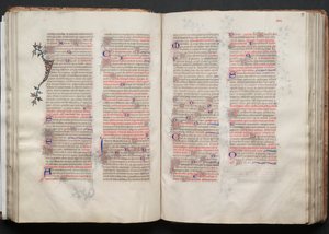 Gothan messali: Fol. 57r, Teksti, c. 1375. tekijältä Master of the Boqueteaux