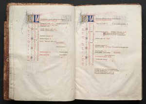 Gothan messali: Fol. 5v, teksti , c. 1375. tekijältä Master of the Boqueteaux