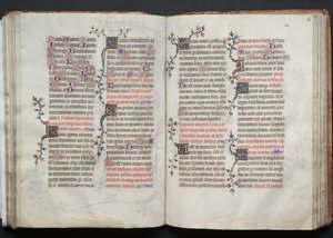 Gothan messali: Fol. 66r, teksti, c. 1375. tekijältä Master of the Boqueteaux