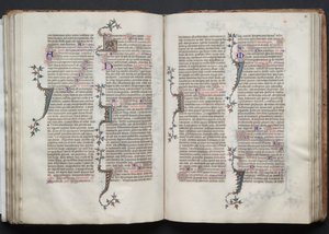 Gothan messali: Fol. 81v, teksti, c. 1375. tekijältä Master of the Boqueteaux