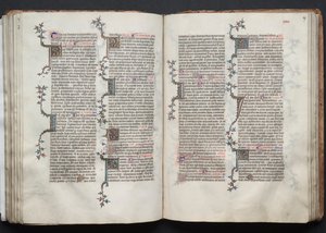Gothan messali: Fol. 88v, teksti, c. 1375. tekijältä Master of the Boqueteaux