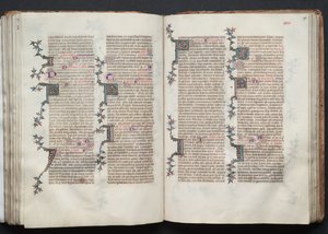 Gothan messali: Fol. 89v, teksti, c. 1375. tekijältä Master of the Boqueteaux