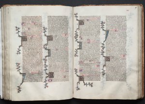 Gothan messali: Fol. 90v, teksti, c. 1375. tekijältä Master of the Boqueteaux