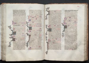 Gothan messali: Fol. 94v, teksti, c. 1375. tekijältä Master of the Boqueteaux
