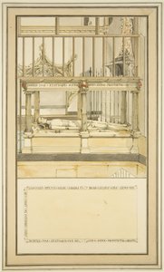 Piispa Paul Bushin hauta Bristolin katedraalissa, n. 1799 (akvarelli paperille) tekijältä Master of the Bristol Church Monuments