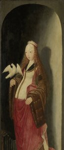 Pyhä Cecilia, triptyykin oikea siipi tekijältä Master of the Brunswick Diptych (attributed to)