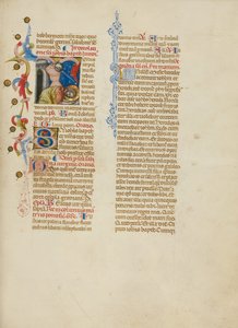 Alkuosa J: Johannes Kastajan mestaus tekijältä Master of the Brussels Initials