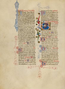 Alkuperäinen S: Pyhän Hengen kyyhkynen tekijältä Master of the Brussels Initials