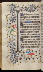 Navarran kuninkaan Kaarle Aatelisen (1361-1425) tunnit: fol. 149v, teksti tekijältä Master of the Brussels Initials and Associates