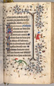 Kaarle Aatelisen, Navarran kuninkaan tunnit 1361-1425: fol. 186r, Teksti, c. 1405. tekijältä Master of the Brussels Initials and Associates
