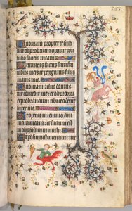 Kaarle Aatelisen, Navarran kuninkaan tunnit 1361-1425: fol. 187r, Teksti, c. 1405. tekijältä Master of the Brussels Initials and Associates
