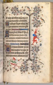Kaarle Aatelisen, Navarran kuninkaan tunnit 1361-1425: fol. 194r, Teksti, c. 1405. tekijältä Master of the Brussels Initials and Associates