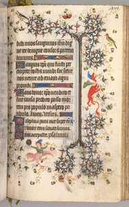 Kaarle Aatelisen, Navarran kuninkaan tunnit 1361-1425: fol. 195r, Teksti, c. 1405. tekijältä Master of the Brussels Initials and Associates