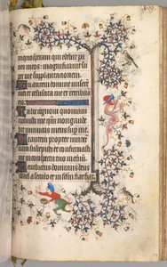 Kaarle Aatelisen, Navarran kuninkaan tunnit 1361-1425: fol. 199r, Teksti, c. 1405. tekijältä Master of the Brussels Initials and Associates
